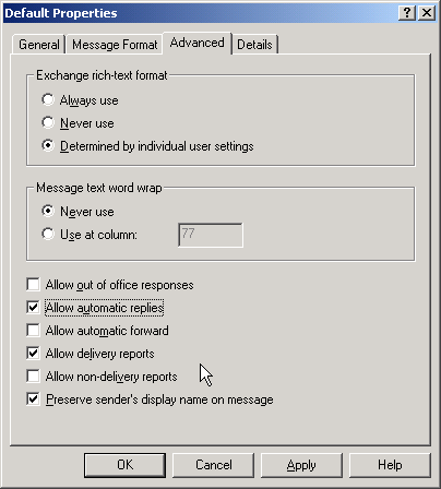 Disable NDR